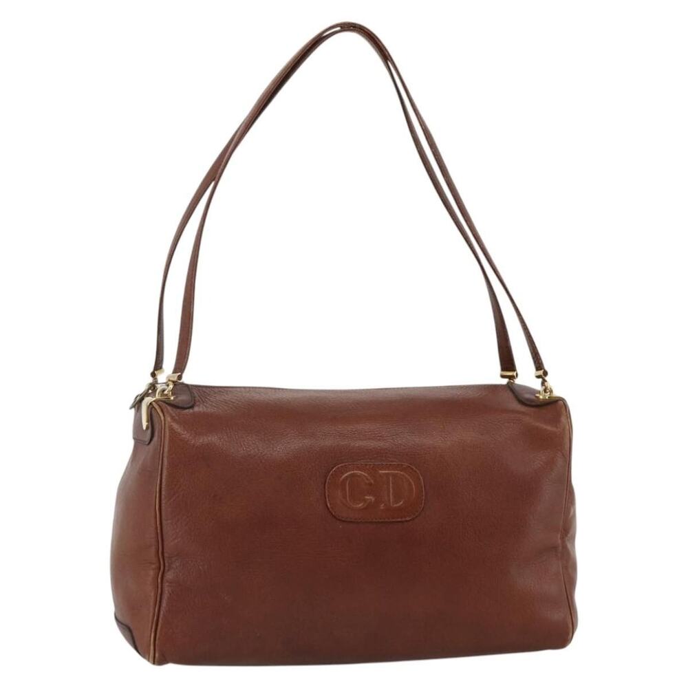 Dior Leather Shoulder Bag Brown